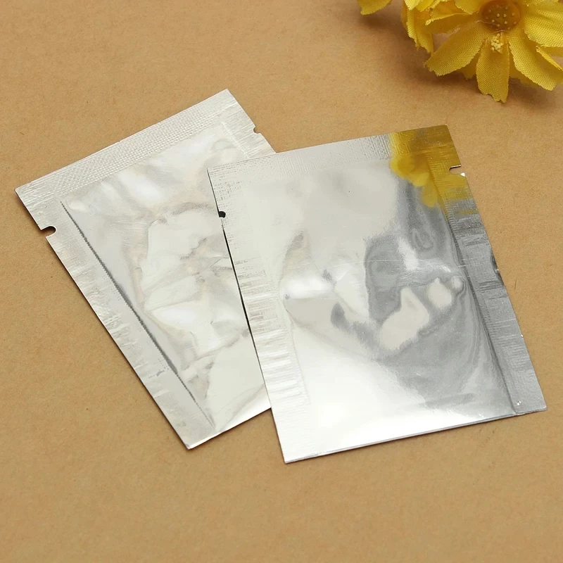 Silver Aluminum Foil Mylar Bags Vacuum Sealer Zip Lock Storage Pouches Anti Static Bags