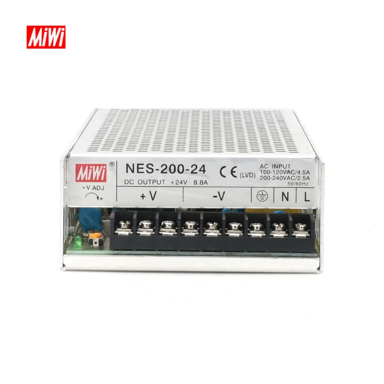MiWi NES-200-12 питания с одним выходом AC к DC импульсный источник 12v 200w Светодиодный