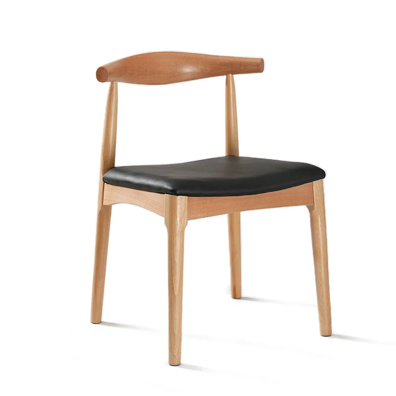 New Classical Leather Wooden Restaurant Dining Room Chairs Dinning Chair