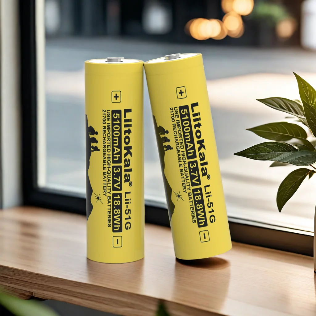 21700 Battery 3.7v Li-ion Rechargeable Batteries 5100mAh 21700 Cell Lithium Ion Electric Bicycle Battery LiitoKala Lii-51G
