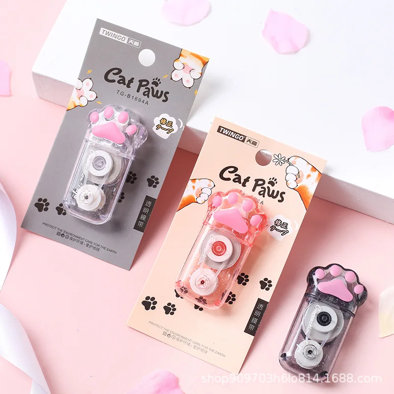 Cute Decorative Correction tape Cat Claw Student Use Mini Girl Heart Correction Band stationery