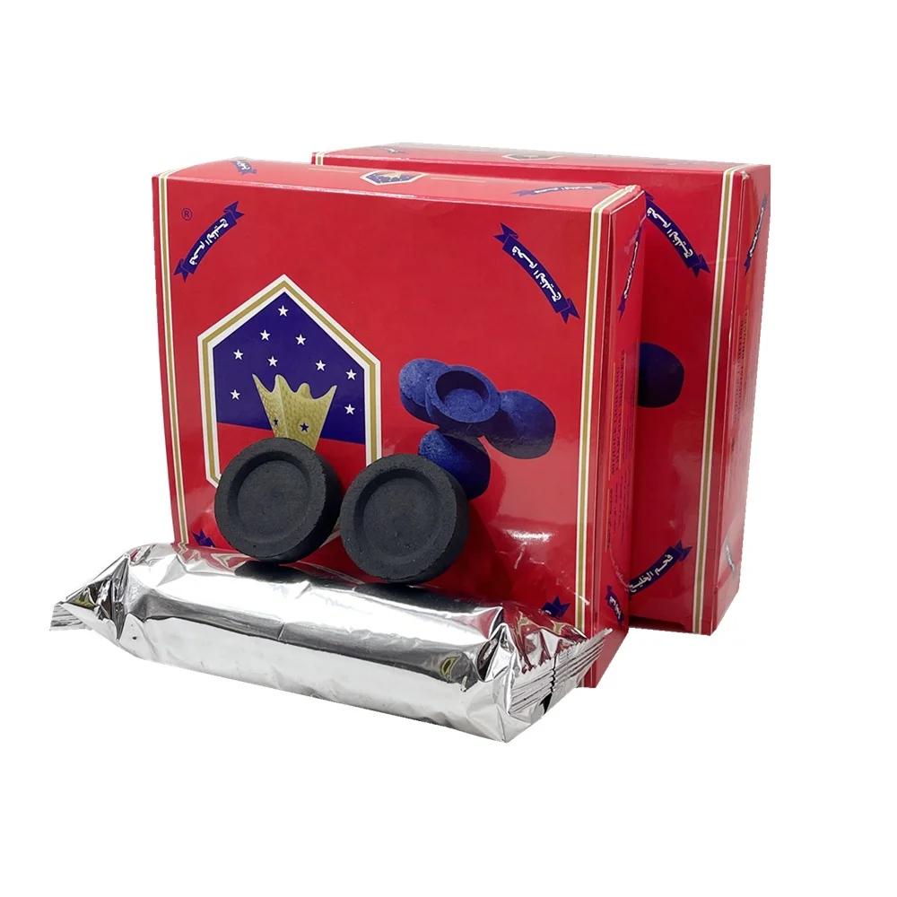 YKS Odorless Sparkless 40MM Round Wood Briquettes Hookah Charcoal Incense Coal for Shisha