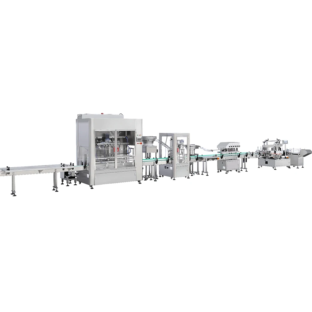 China Manufacture Automatic Detergent Filling Line Labeling Cap 8 Heads