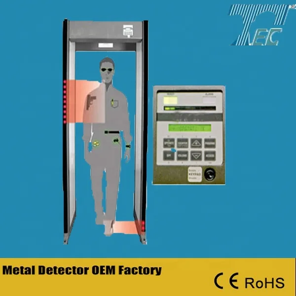 33 zones security walk through gold scanner detector gate PD6500i door frame airport security checking.