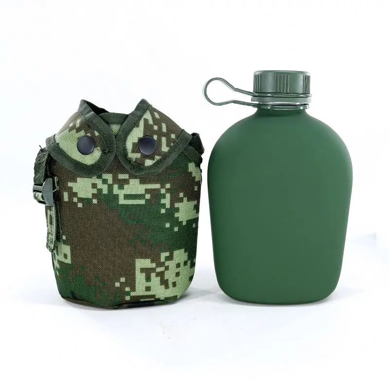 Original Factory Tactical gear outdoor olive green plastic PP or HDPE water bottle canteen kettle