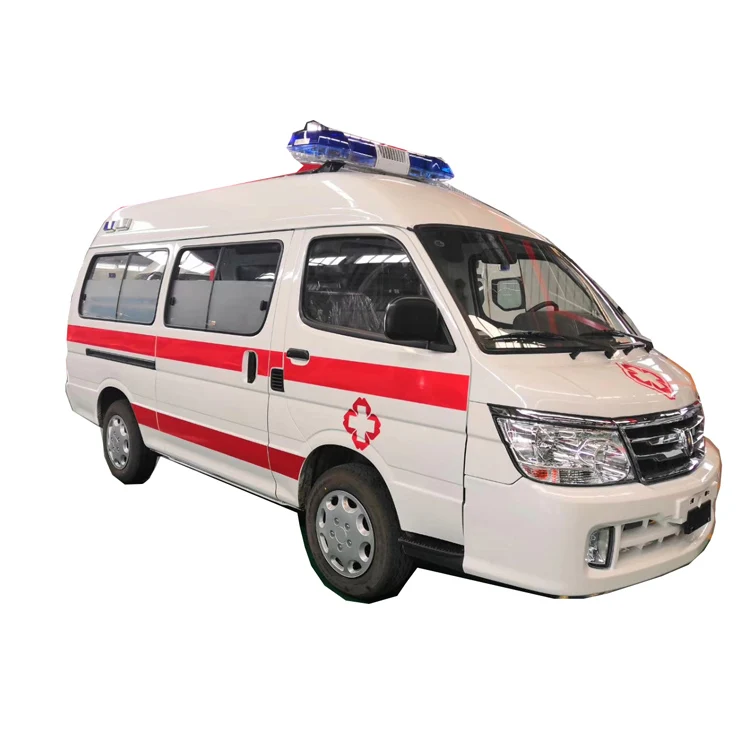 Cheaper Jinbei 4X2 Ambulance Manufacturer First Aid  Medical Hospital Emergency Ambulance for Sale