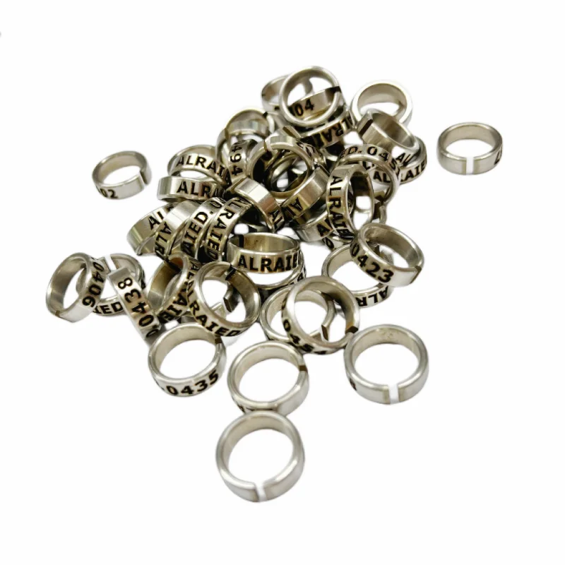 Manufacture Stainless foot Ring Open leg band for all kinds parrot pet pigeon chicken duck poultry foot band