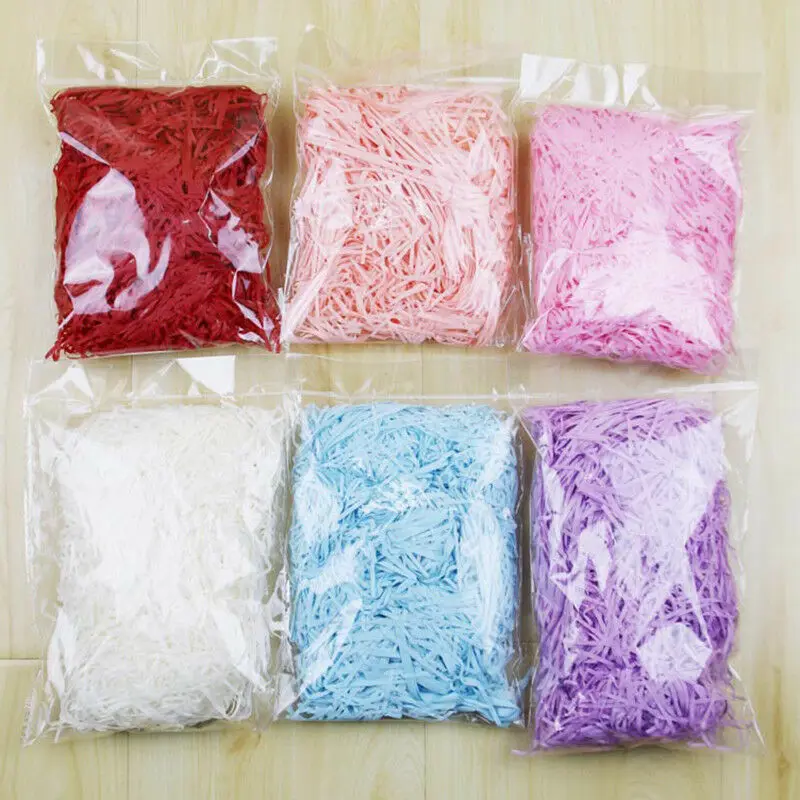 Colorful Decorative Filler Filling Paper Raffia Crinkle Cut Shredded Shredder Shred Shreds Paper For Gift Box fillers