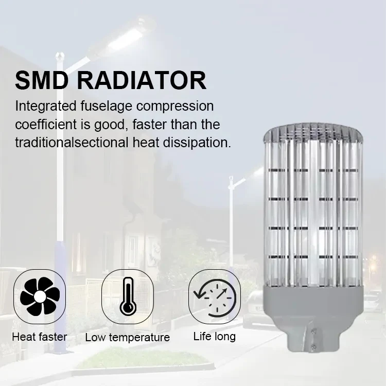 Outdoor Foldable Wireless Ip66 Waterproof Die Aluminum Poles Lighting Modern 300w 400w 500w 600w LED Capacitor Streets Light