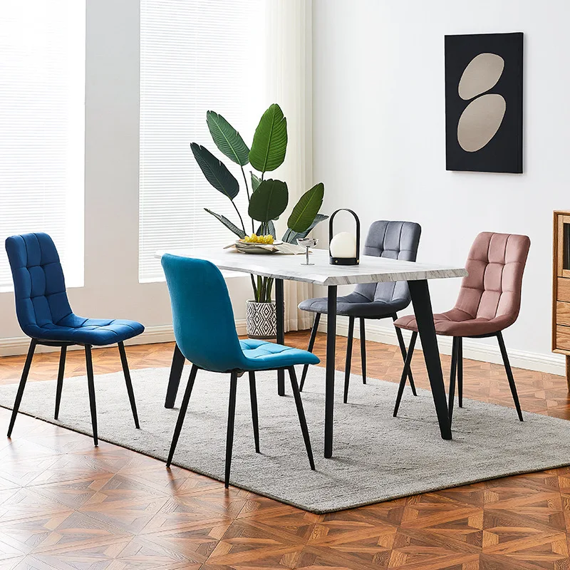 luxury quality furniture grey modern gold grey black brown hotel restaurant rest iron upholstered dining chairs for dining room