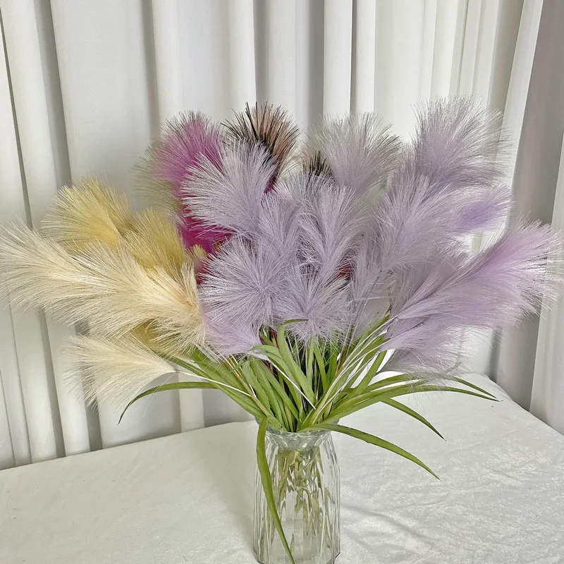 New Design Wholesale 5 Head Artificial Pampas Reed Flowers For Wedding Home Party Decoration