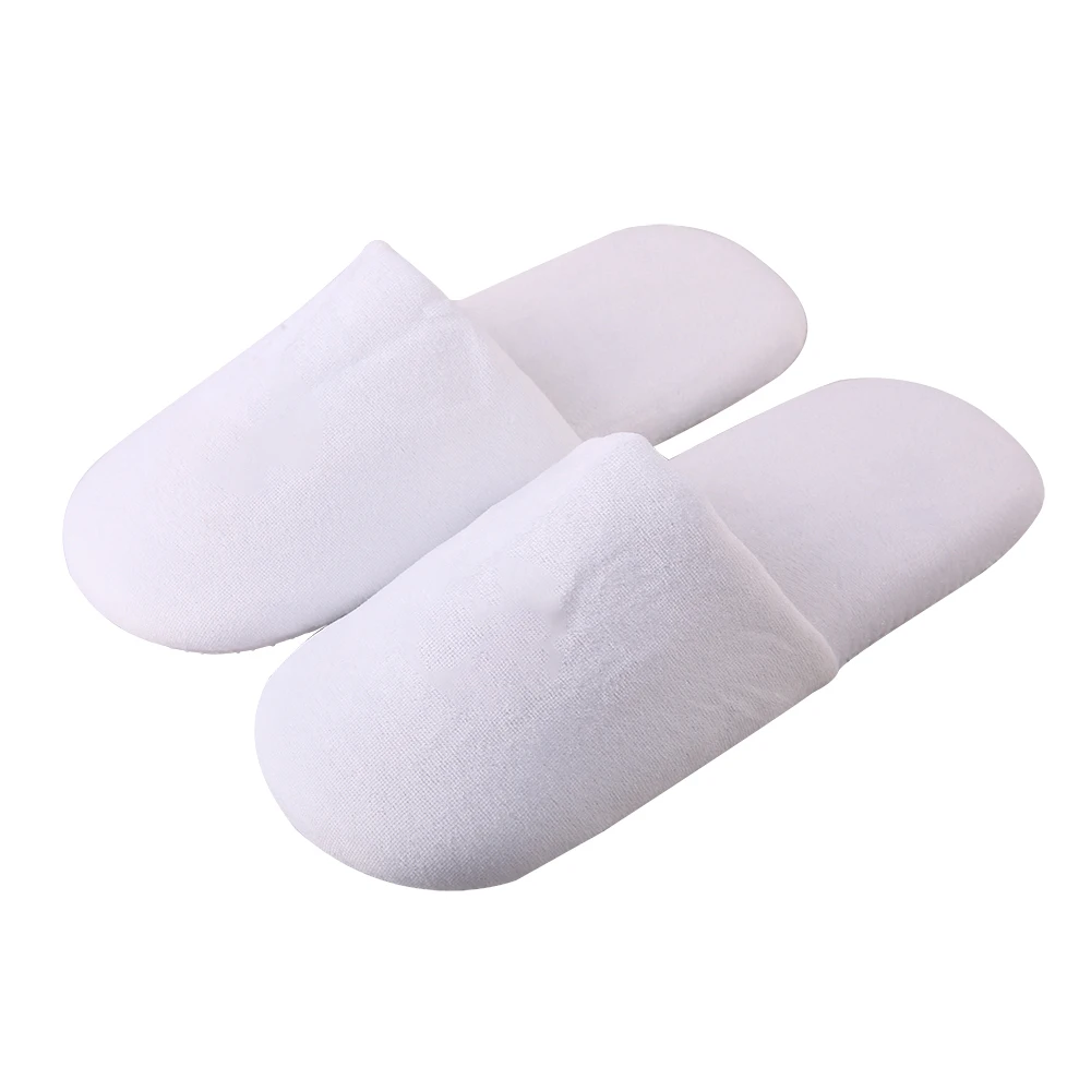 Hotel Supplies Customized Logo Closed Toe Disposable Slippers For Hotel