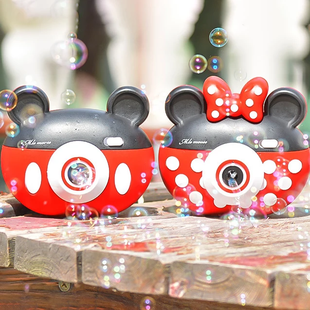 Light Up Toys LED Micky Bubble Machine Mini Mouse Camera Bubble Summer Outdoor Gift Toy