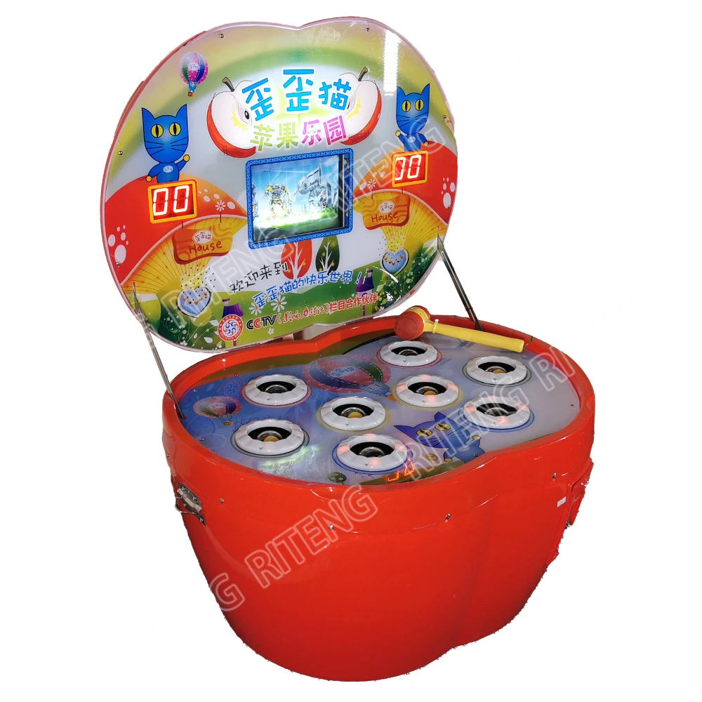 Coin Operated Indoor Amusement ticket game  children Whack a Mole Hitting Hammer  Arcade Game Machine for kids