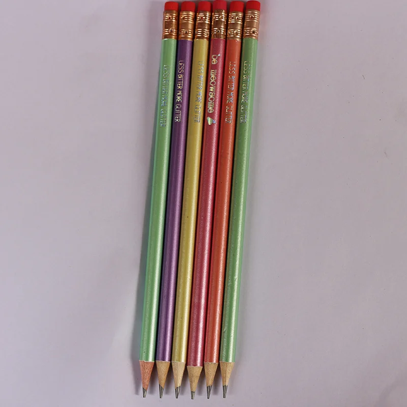 Wholesale Back to school cheap price custom wood 7 inch HB 2B 2H with eraser gift pencil
