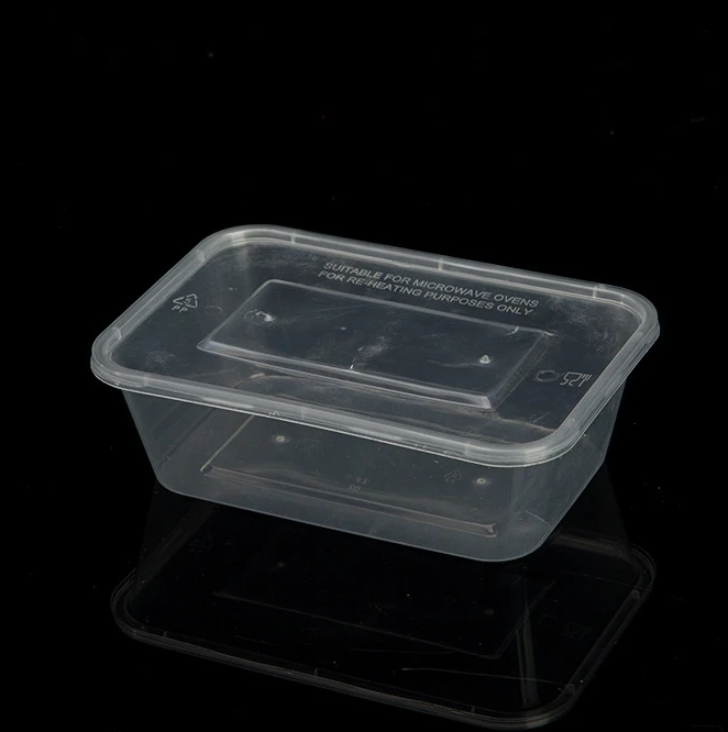 Disposable Lunch Box Rectangular Round Plastic Take-out Lunch Box thickened Packaging Box With Lid