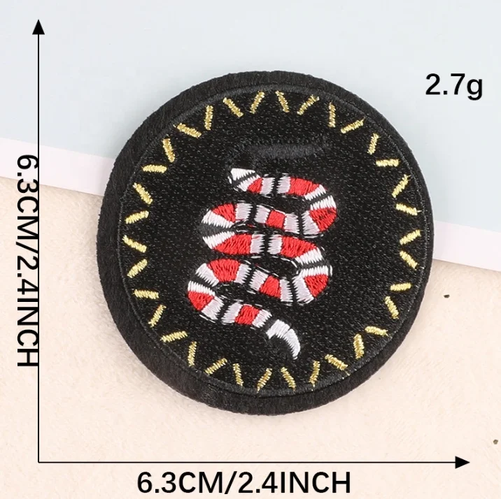 Custom  Cartoon LOGO Character Animal Bee Embroidery  iron-on Patch  Flower Snake  Embroidered iron on  Patch For Garments