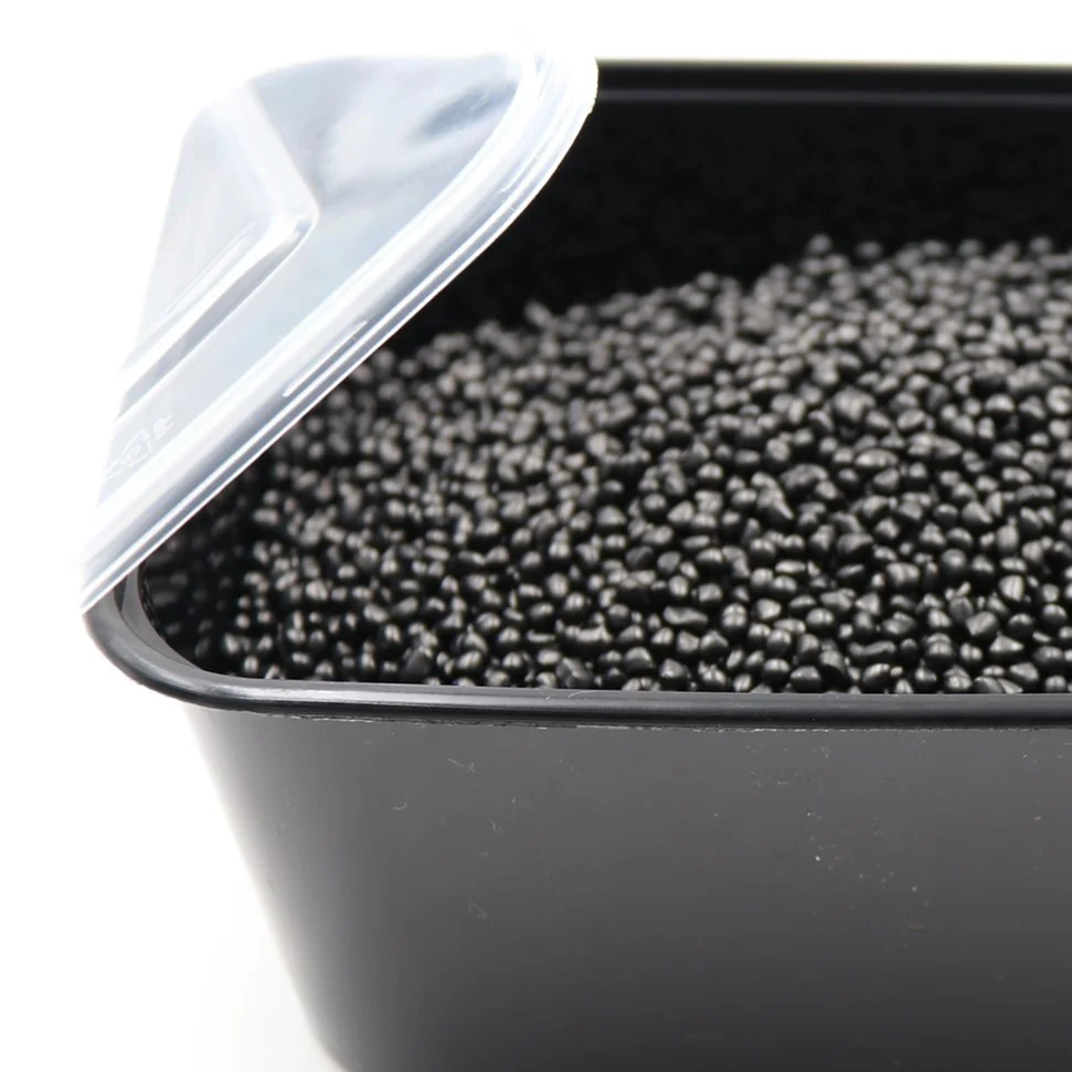 Food grade 50% carbon black masterbatch blue tone black pigment for food container, lunch box