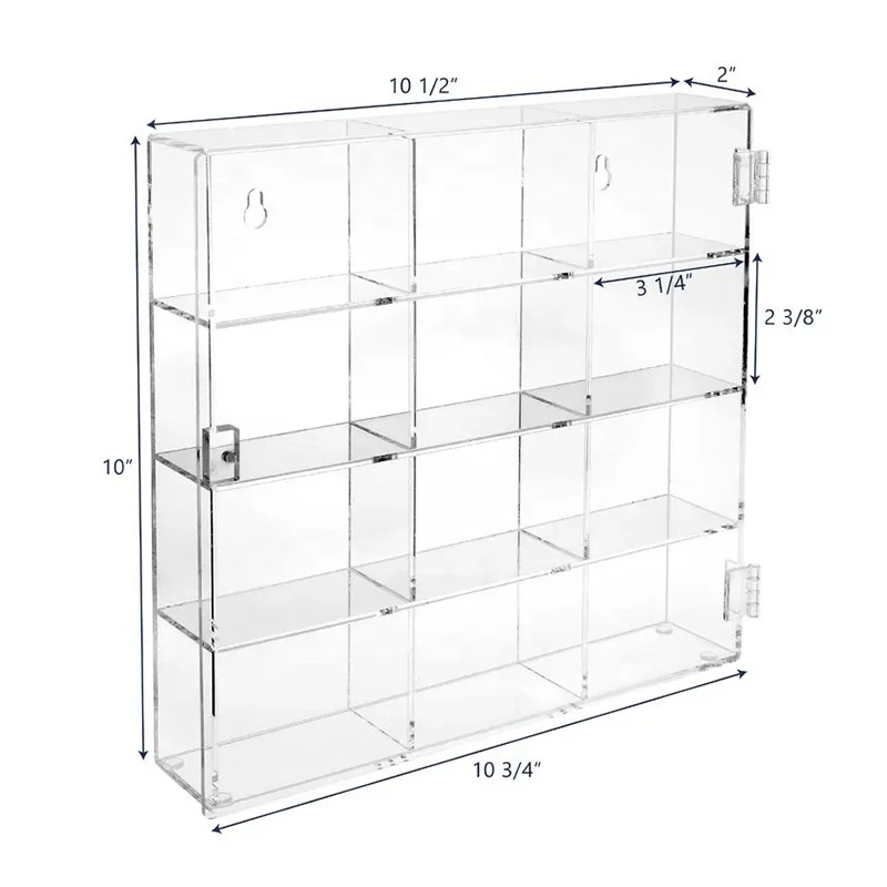 Good quality high demand durable customized apex tobacco shop white clear acrylic display pyramid loose stone box