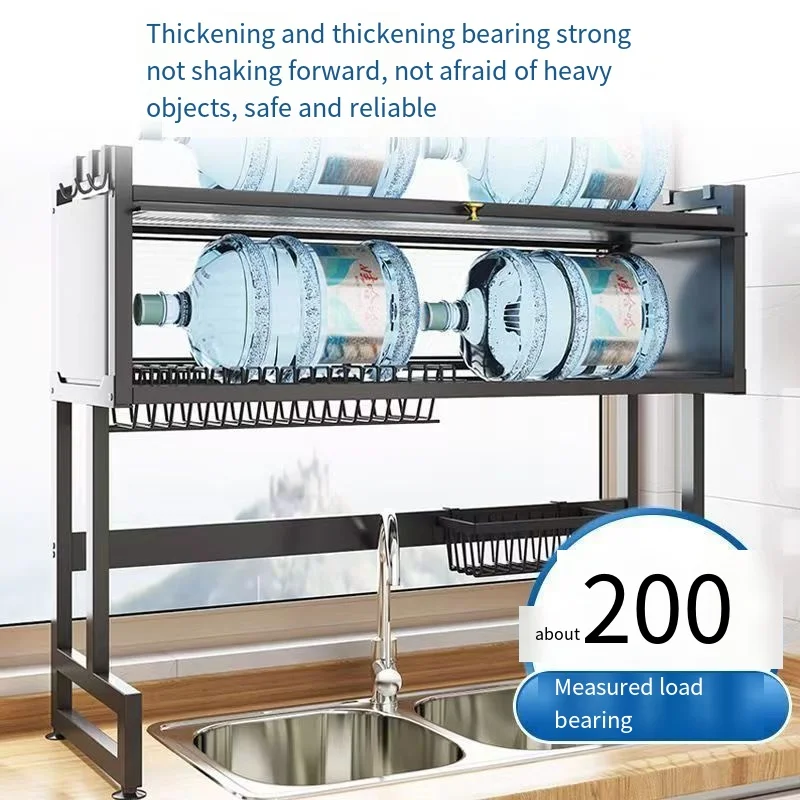 Kitchen Tableware Carbon Steel Drain Racks Home Kitchen Storage Organizer Drying Multi-function Drain Racks