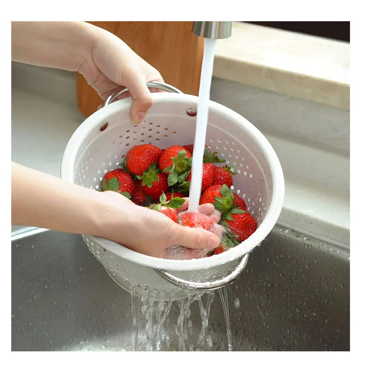 Factory High Cheap Quality Kitchen Carbon Steel Metal Vegetable Fruit Colander
