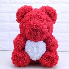 New world online shopping treal 40cm Soap Foam Bear of Roses Bear Flower