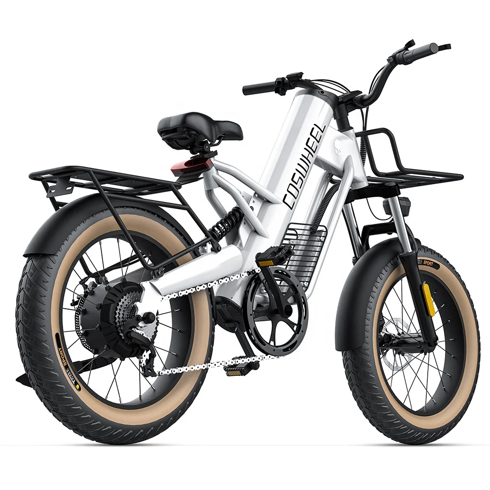 Factory Hot Sale COSWHEEL M20 48V 1000w Ebike Electric Hybrid Bike 20Ah Long Range Adults 100 mile 20*4.0 Fat Tire Electric Bike