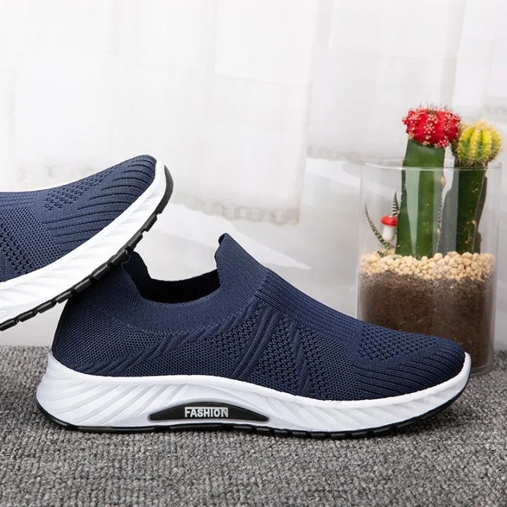 Factory Supply Wholesale Sport Knitted Breathable Sneakers Men Casual Sock Shoes