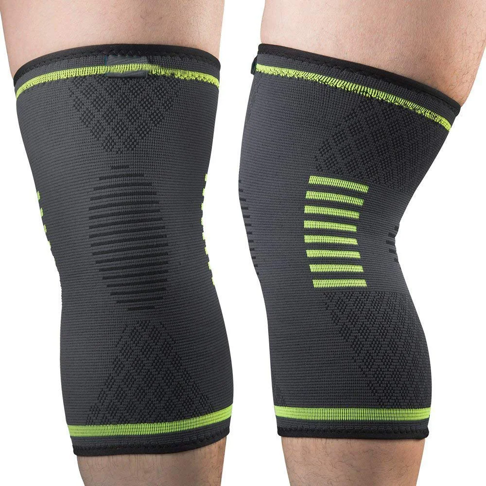 
AJ 19458 Custom Black Red 7mm Neoprene Compression Support Knee Sleeve For Fitness and Powerlifting 