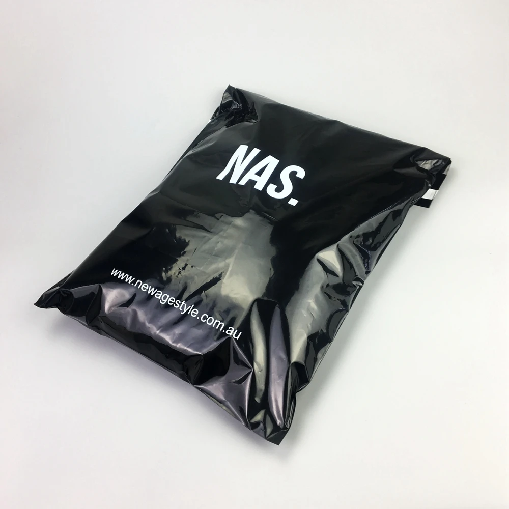 Customized Envelope Mailling Mailer Black Shipping Postage Packaging Plastic  Poly  Bag