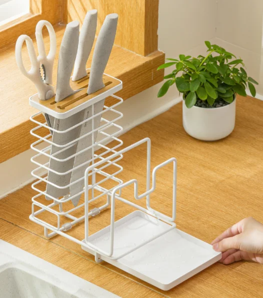 CF-120 Metal Cabinet Kitchen Supplies Storage Chopping Board Pot Cover Knife IRON Rack Kitchen Storage Holder