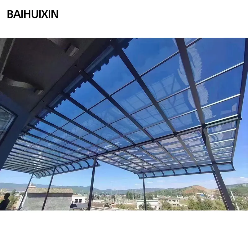 Заводская цена садовый тент уличный Поликарбонат покрытие для крыши патио алюминиевый