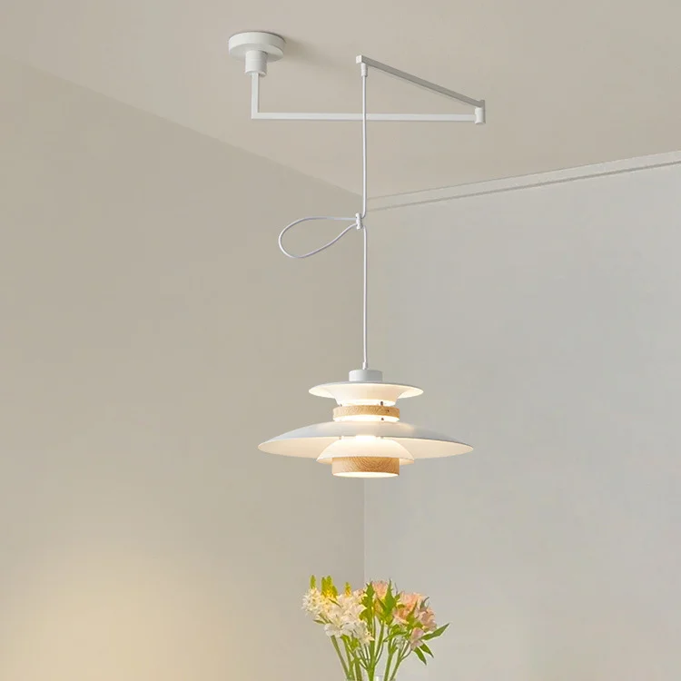 PH5 Glass Chandeliers Pendant Lights With Arm Rotating Hanging Lamp For Home Dining Room Kitchen Island