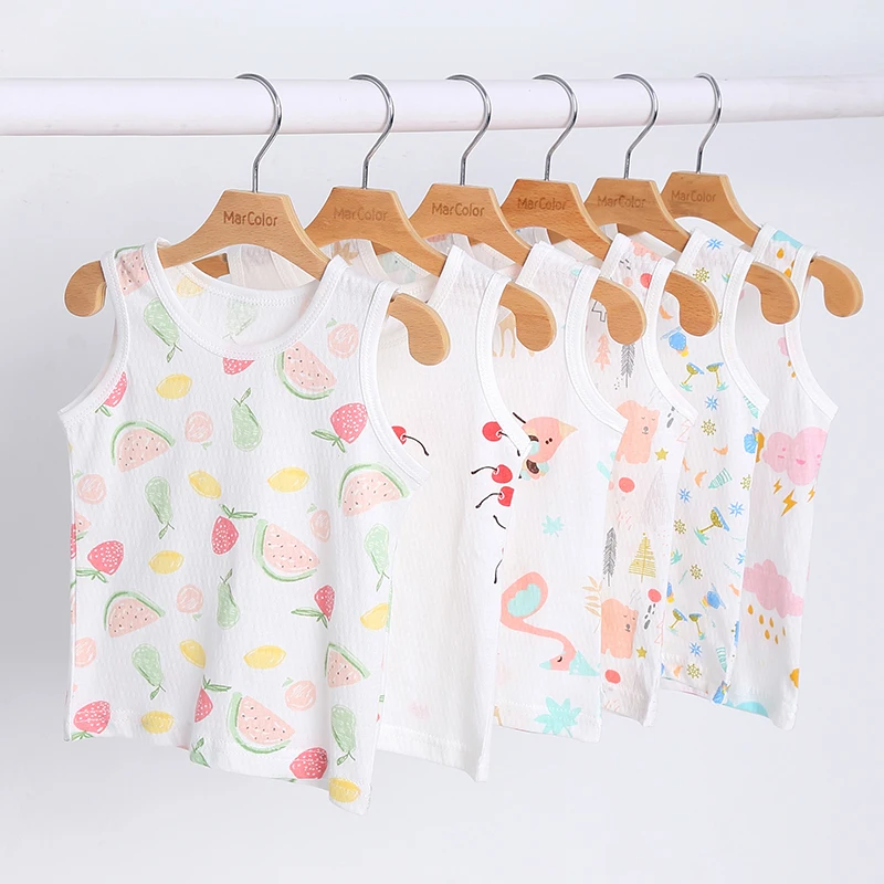 Детский жилет цельный Летний Тонкий секционный 100% хлопок Детская Пижама детская одежда детская куртка детская одежда