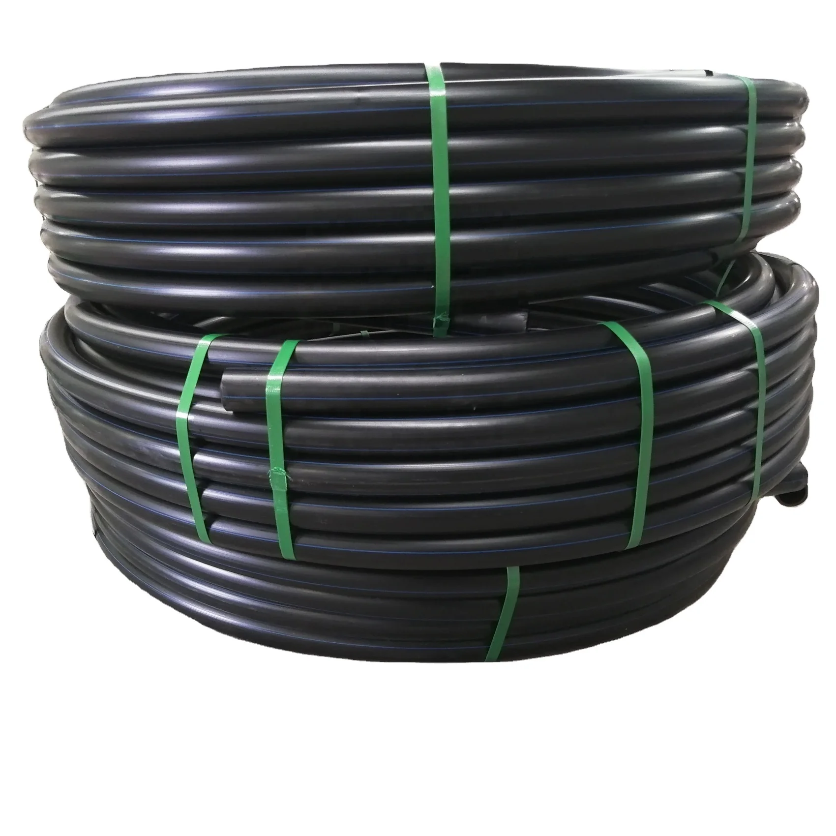 HDPE Black Plastic Water Pipe Roll 100m Poly Pipe irrigation 2 inch