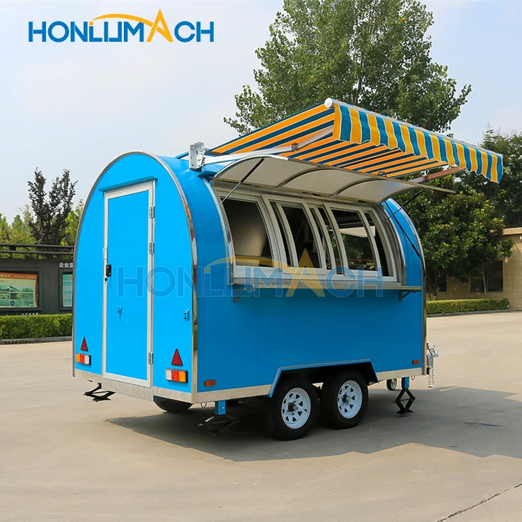 Commercial Ice Cream Truck Trailer Fully Equipped Small Ice Cream Vending Carts For Sale