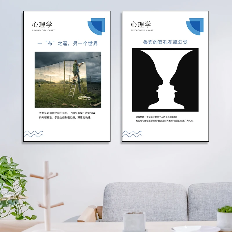 Hot selling psychology hangs the picture decompression illusion mural consultation room arranges the office decoration picture