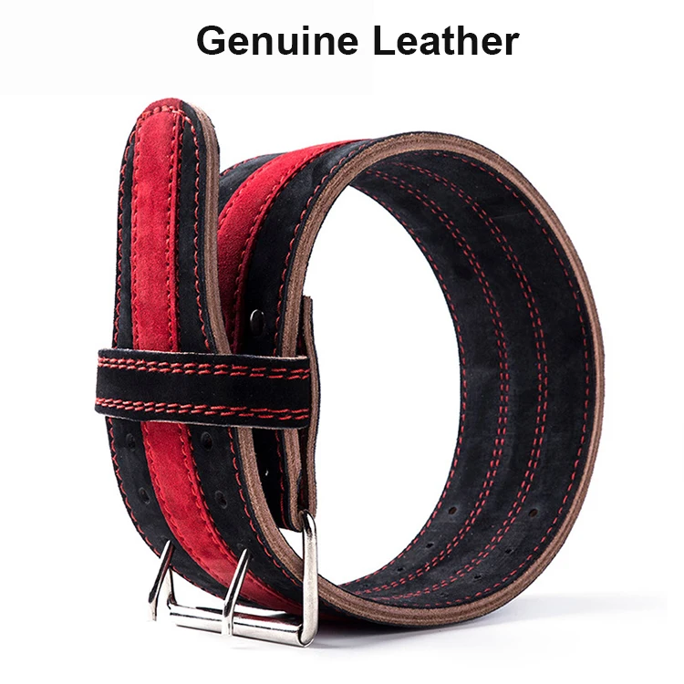High Quality Unisex Authentic Leather Gym Back Support Weight Lifting Belt