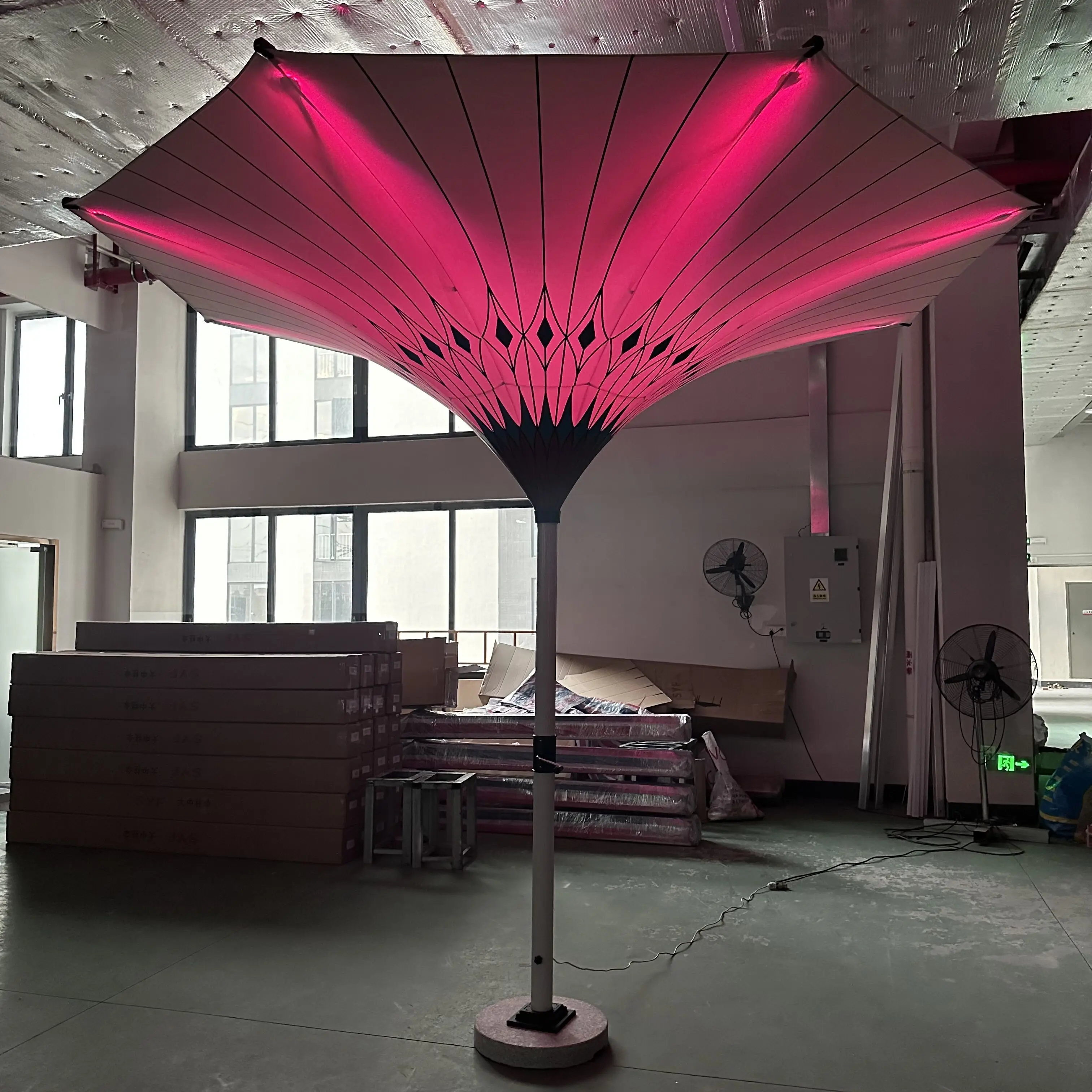 3.5M /6M / 8M Big Heavy Duty Commercial Outdoor garden Parasol Patio outdoor umbrella Flower tulip umbrella