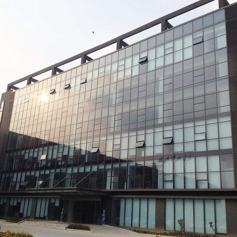 Commercial Exterior Aluminium Glass Facade Energy Saving Soundproof Aluminum Curtain Wall