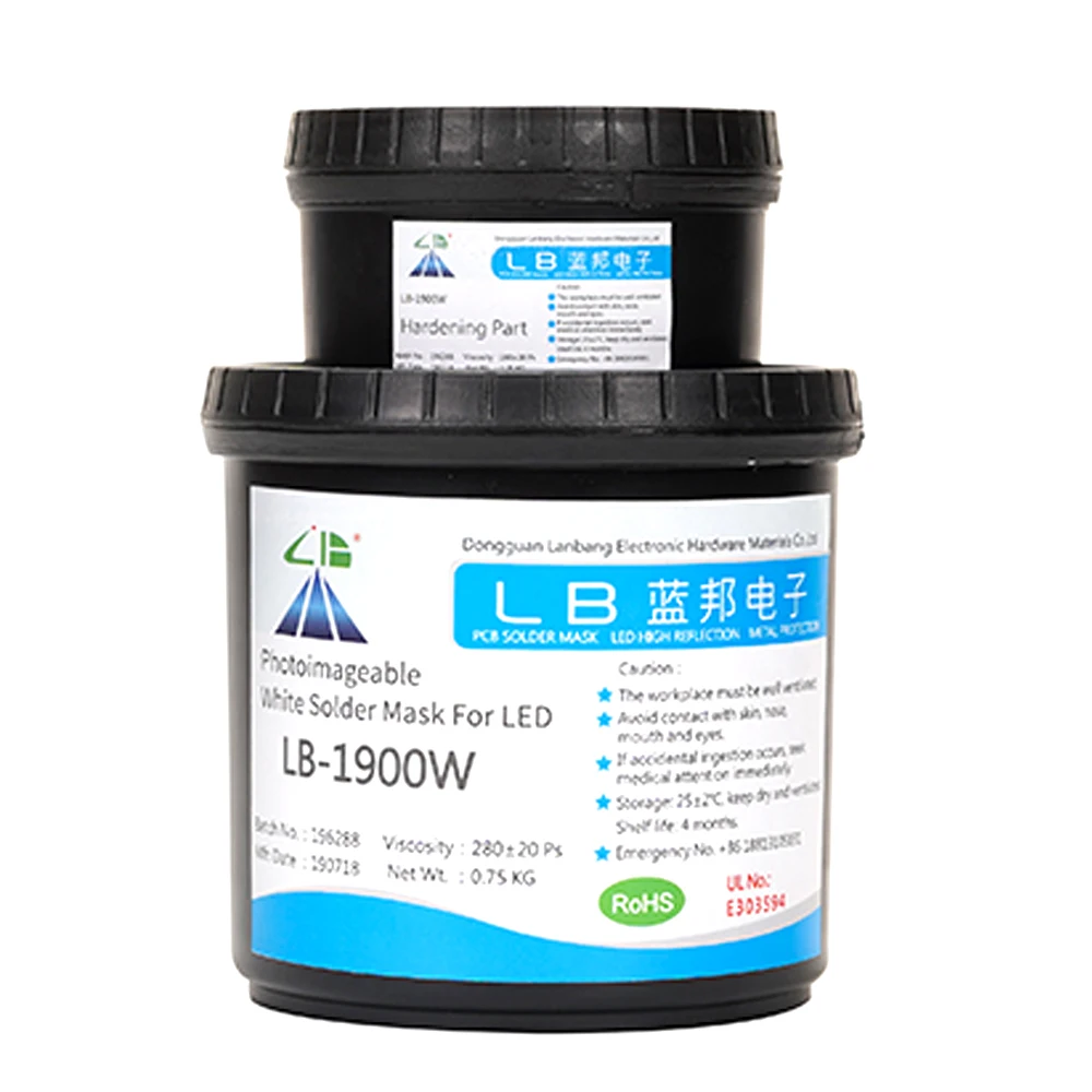 LED white ink solder white mask ink for LED display high precision PCB