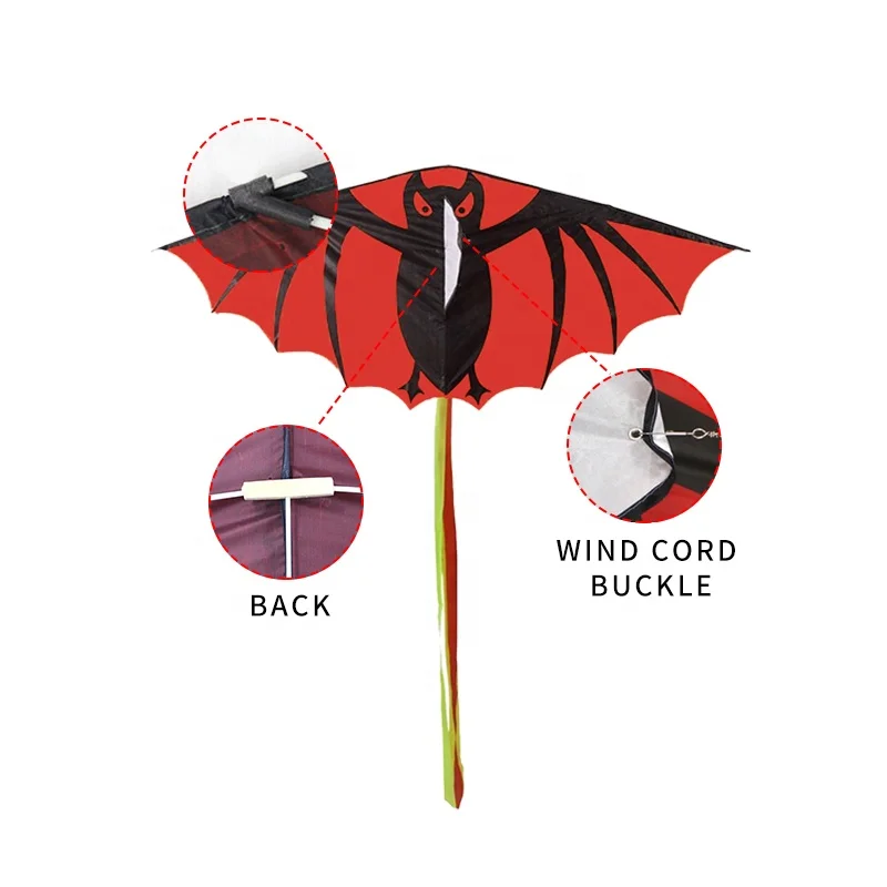 Wholesale cheap durable kids toys fashion bat animal shape kite fancy kite