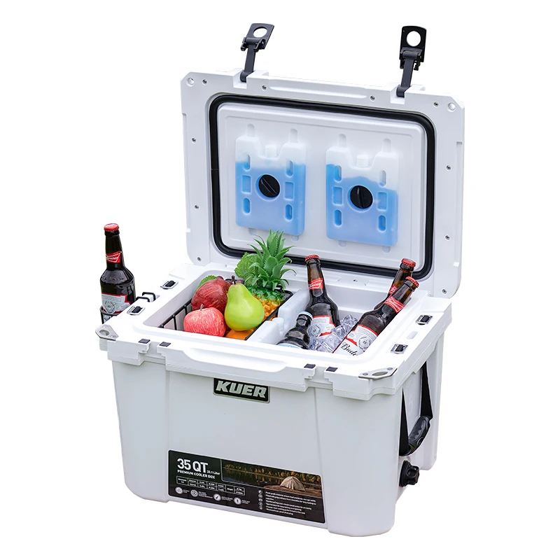 25QT PP Plastic Thermo Corona Extra Beer Cooler Box with Ice Pack Durable Beer Beverage Food Plastic Ice Cooling Box