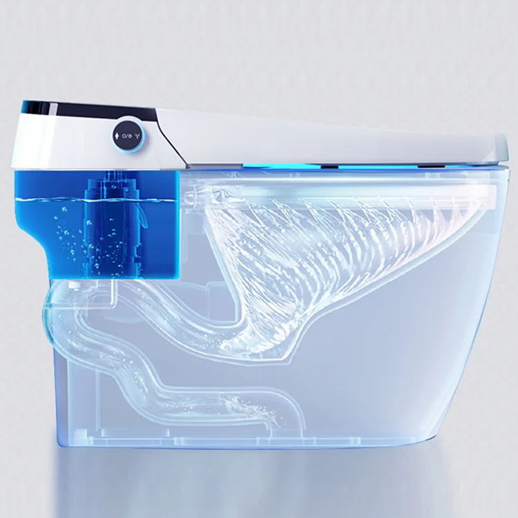 leton Modern auto open Sensor Flush electronic toilet concealed tank Floor intelligent Wc bidet smart toilet With Remote Control