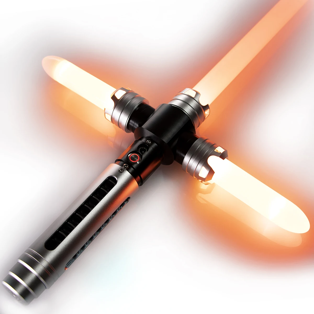 LGT Saberstudio RGB LED Lightsaber Force FX Laser Cross Sword with Blaster,Lock-up,Flash on Clash,6/9 sets sound fonts