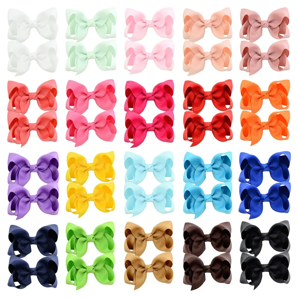 40 PCS 3Inch Hair Bows for Girls  Boutique Hair Bow Alligator Clips Hair Accessories for Baby Girls Toddlers Kids in Pairs