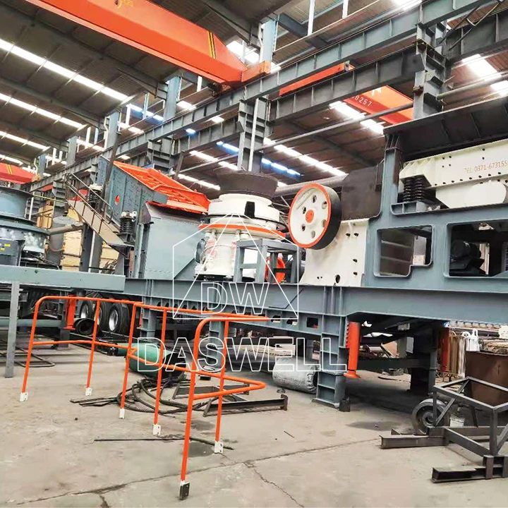 Factory price rock stone crusher plant mobile crusher with wheels