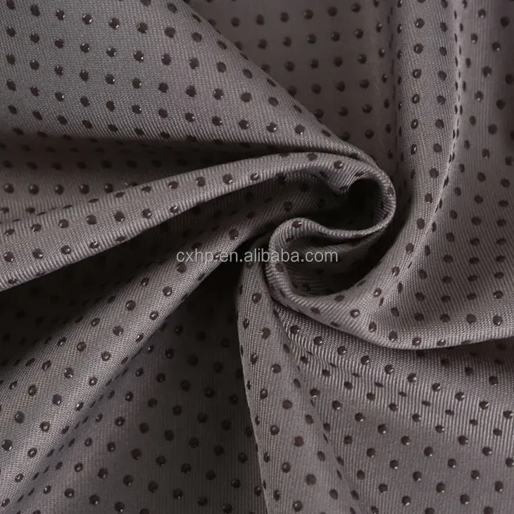 Tropical Anti Slip Silicon Pvc Dot Gabardine Non Slip Backing Fabrics Polyester 100% Microfiber Mattress Cover