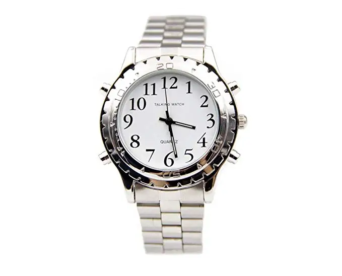Talking Wrist Watch with Alarm Analog Hands and Digital English Talking Watch For Blind Person Visually Impaired or the Elderly