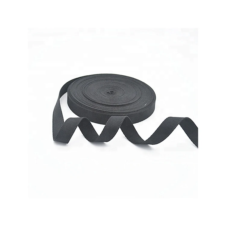 Прочная 25 мм черная 100% переработанная полиэфирная ткань в елочку для ремня безопасности